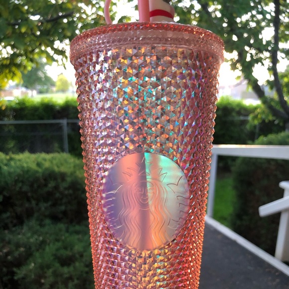 Starbucks Coral Pink studded tumbler